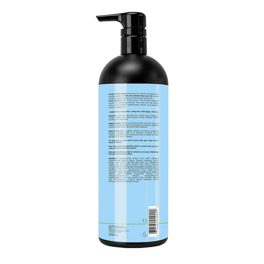 Hempz Triple Moisture Herbal Shampoo, Grapefruit & Peach Scent, Intensely Hydrate and Nourish, 33.8