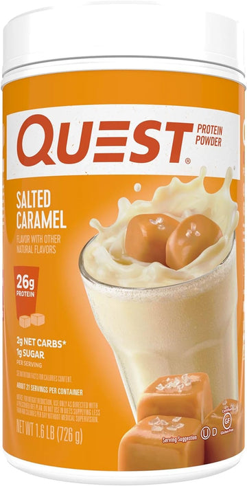 Quest Nutrition Salted Caramel Protein Powder; 26G Protein; 1G Sugar;
