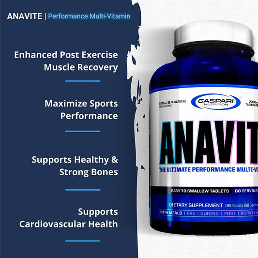 Gaspari Nutrition Anavite - Sports Multi-Vitamin With Amino Acids, Beta-Alanine And L-Carnitine, Enhanced Performance And Recovery