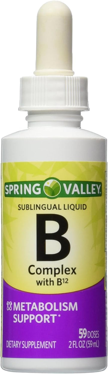 Spring Valley - Vitamin B-Complex Sublingual Liquid, 2 Ounce With A Bu