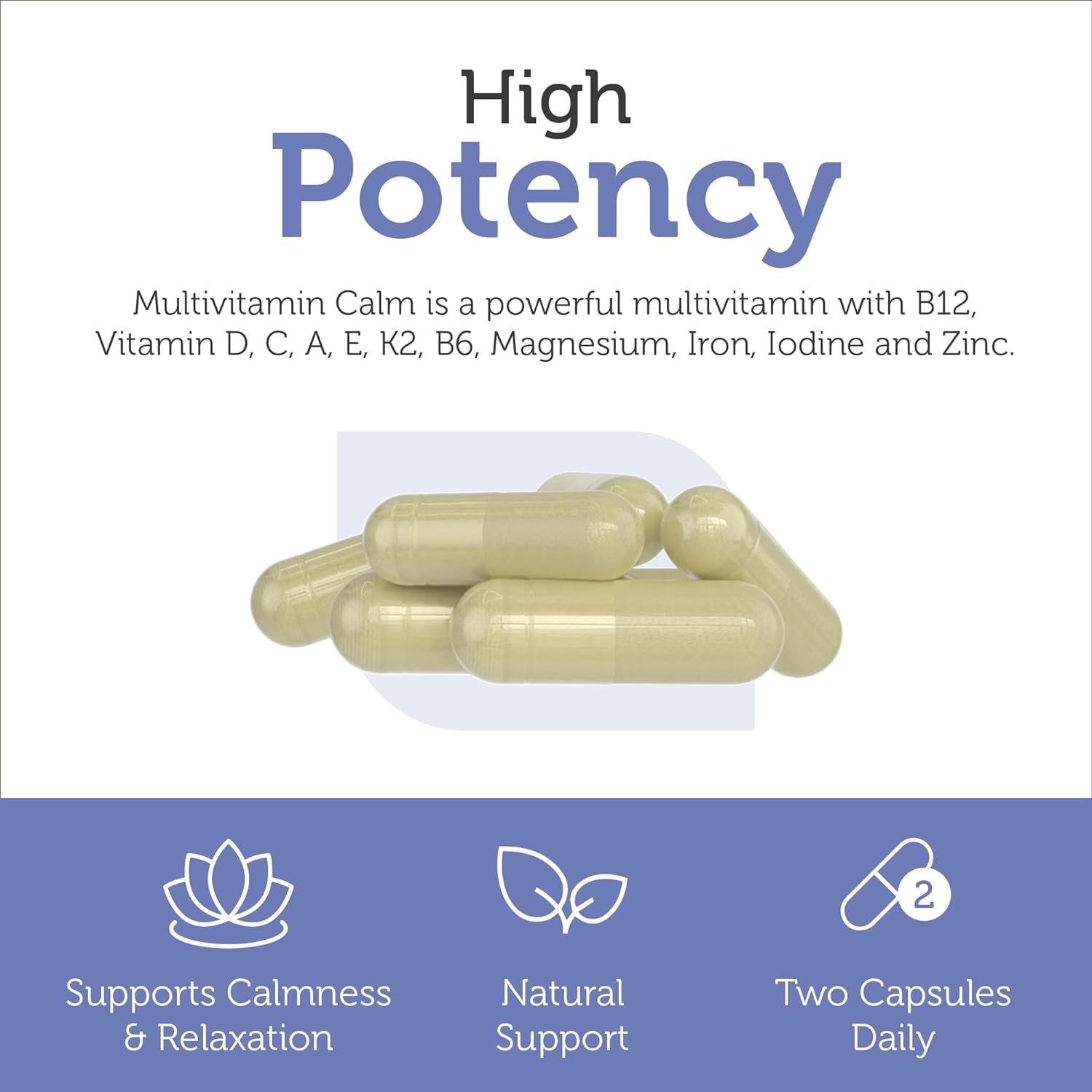 Zahler Multivitamin Calm, Daily Multivitamin +Relaxation Support, Mult