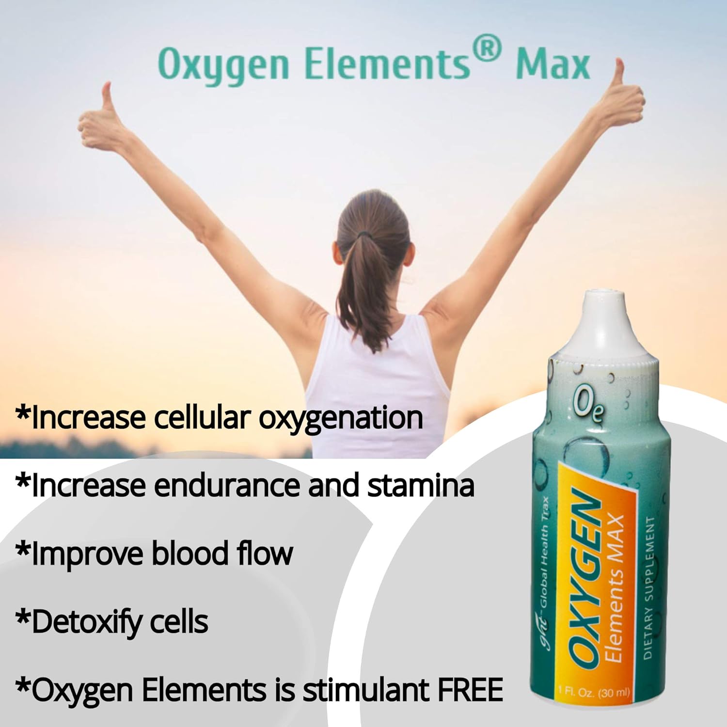 Oxygen Elements Max Dietary Supplement Plus Candida Therapy Yeast Figh