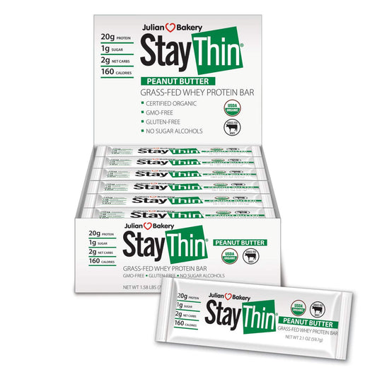 Julian Bakery Stay Thin Protein Bar (Certified Organic) 12 Gluten-Fr1.6 Pounds