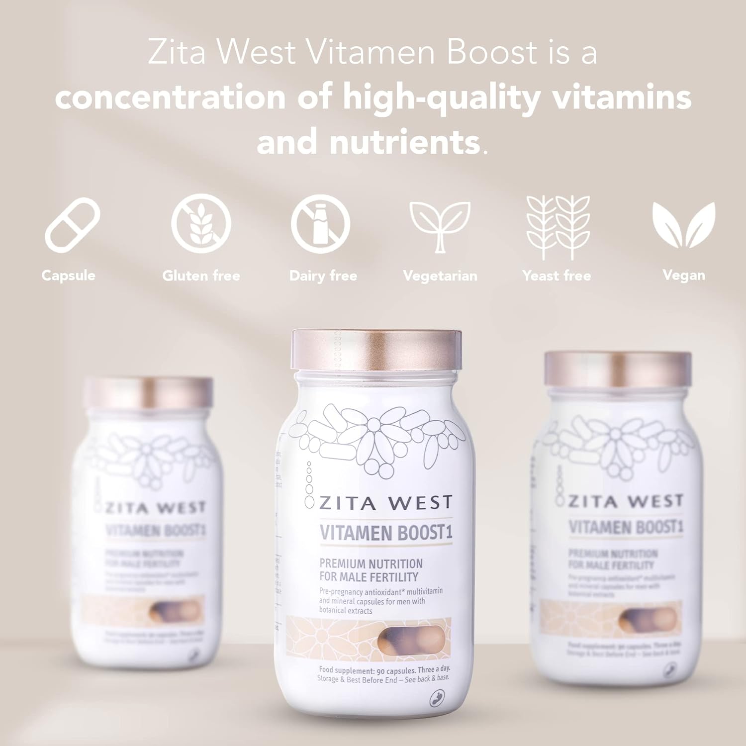Zita West Vitamen Boost 1 – Male Fertility and Preconception Supplemen