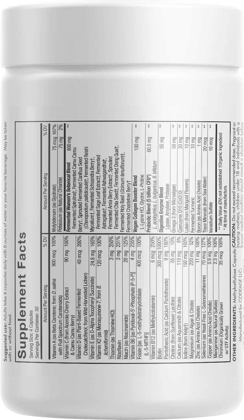 Codeage Immune Support Bundle Multivitamin for Women + Multivitamin fo