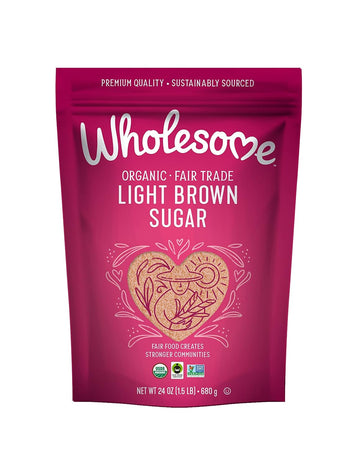 Wholesome Organic Light Brown Sugar, Fair Trade, Non Gmo & Gluten Free, 1.5 Pound (Pack Of 1)