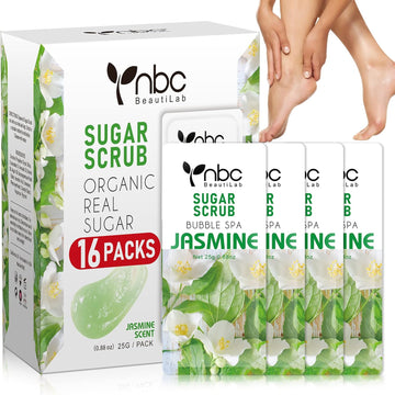 Exfoliating Foot Scrub, Sugar Scrub For Feet Pedicure Foot Scrub Gel Foot Soak For Pedicure Foot Exfoliator Pedicure Foot Spa Supplies Foot Care For Dry Feet 16 Packs A Box, Jasmine