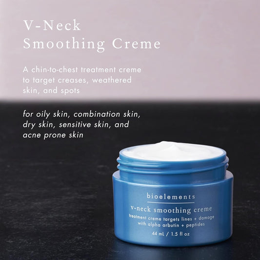 Bioelements V-Neck Smoothing Creme - 1.5   - Anti-Aging Chin-to-Chest Cream - Target Fine Lines, Weathered Skin & Spots - Vegan, Gluten Free - Never Tested on Animals