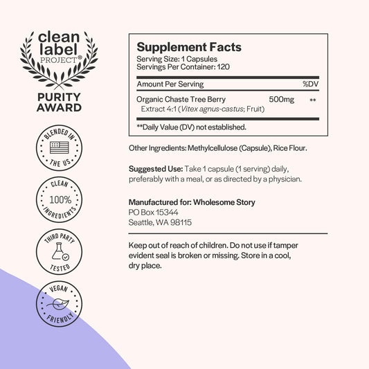 Vitex Chasteberry Supplement For Women | Chaste Tree Berry Supplement
