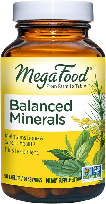 Megafood Balanced Minerals - Calcium, Fermented Magnesium Glycinate, Z