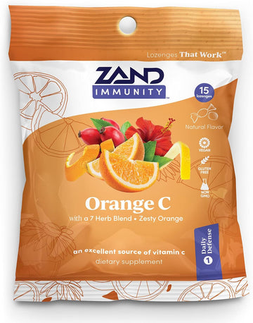 Zand Immunity Orange C Herbalozenge | Vitamin C Throat Drops W/Soothin
