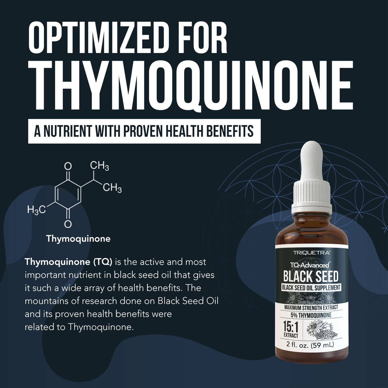 Black Seed Oil TQ Advanced - 5% Thymoquinone, 100 mg TQ per