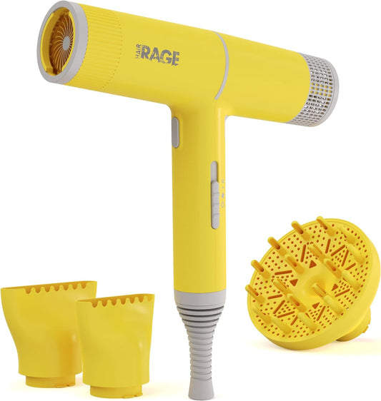 Hair Rage ChicAir -Blue Ionic Technology for Pro Performance Drying , Hair Dryer with Diffuser, Foldable Handle, Constant Temperature Hair Care Without Hair Damage
