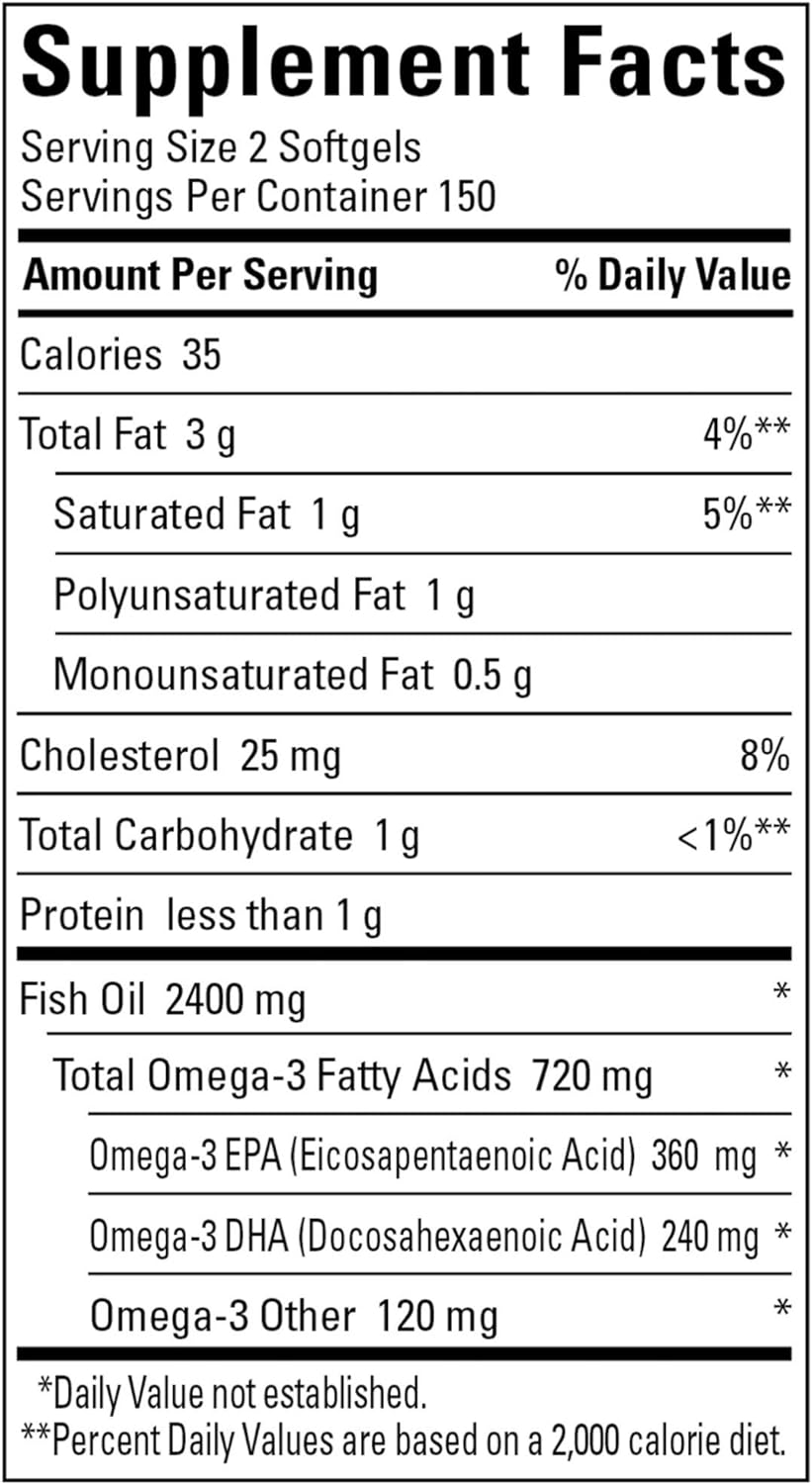 Nature Made Fish Oil, 1200mg, 300 Softgels300 Count (Pack of 1)