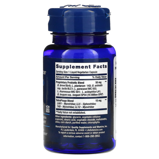 Life Extension, Florassist Gi With Phage Technology Liquid Vegetarian Capsules