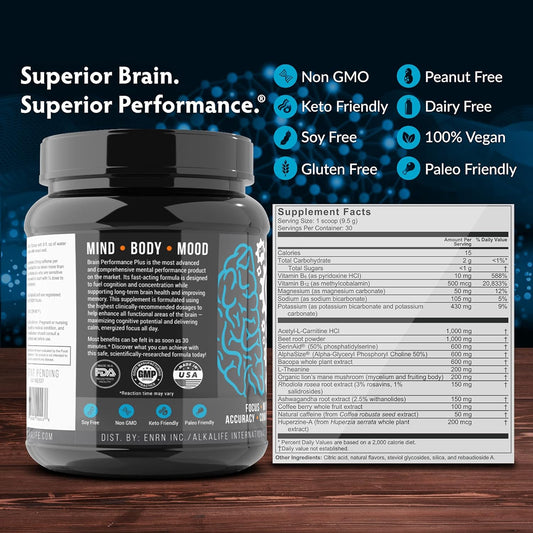 Alkalife Brain Performance Plus  First Alkaline Enhancing N
