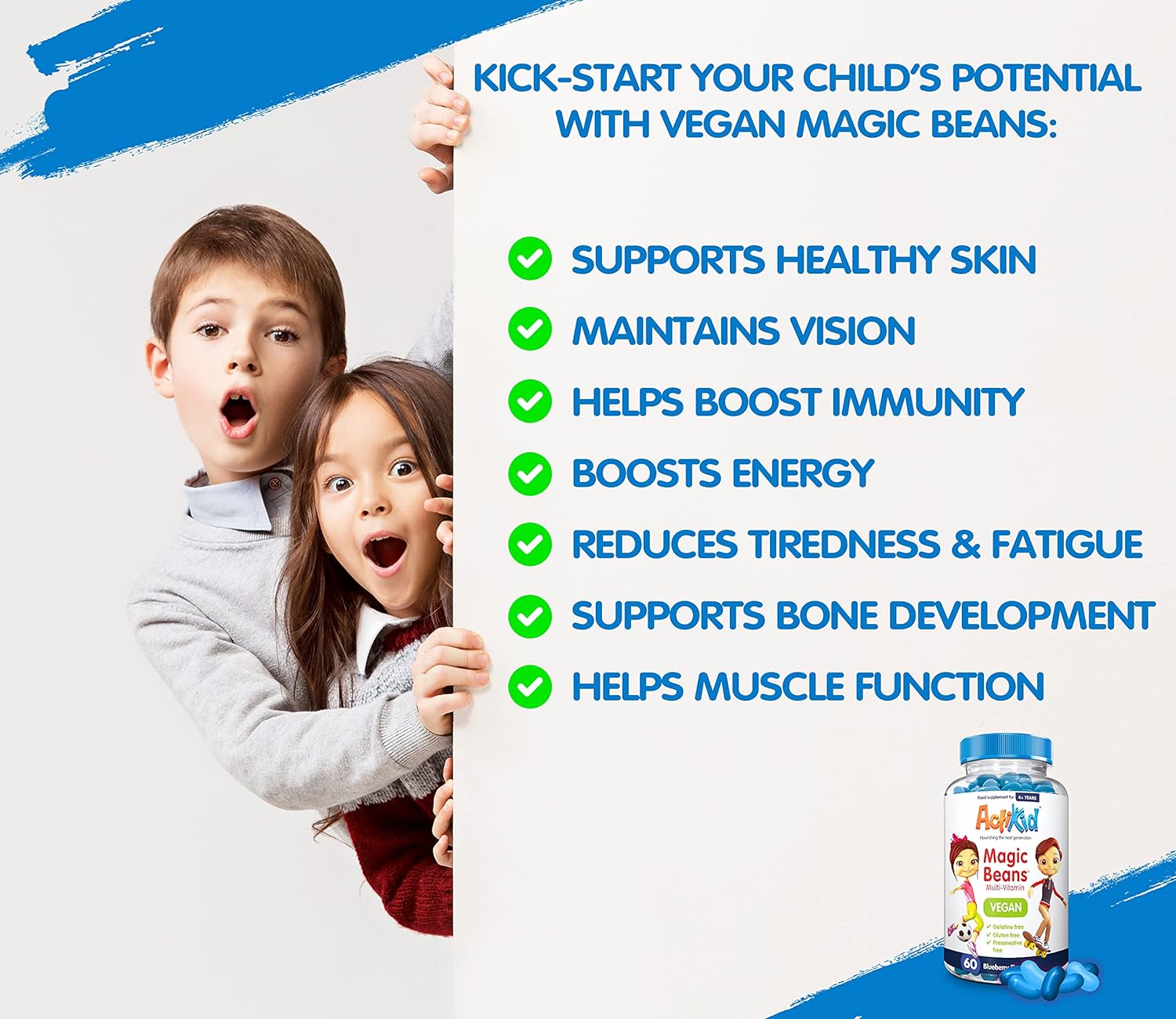 ActiKid Magic Beans | Kids Vitamins | Kids Multivitamin 60x | Children