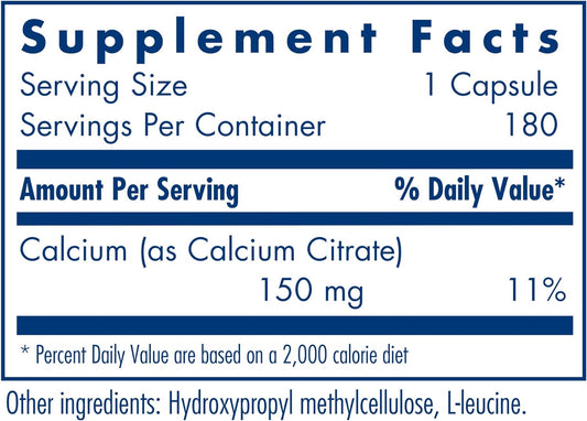 Allergy Research Group - Calcium Citrate - Bone, Teeth, Muscle, Nerve