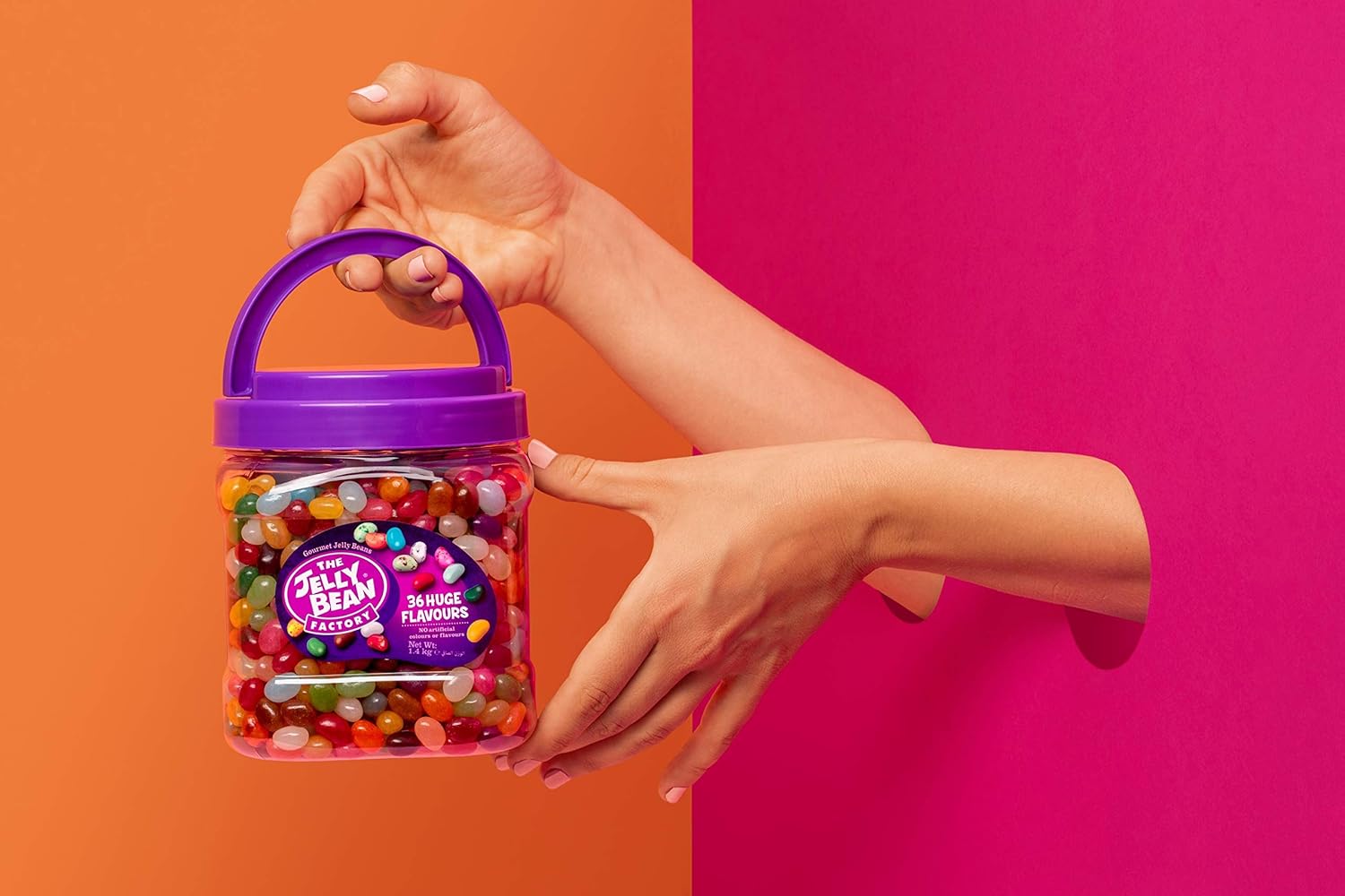 The Jelly Bean Factory Carrying Jar 1400 g, 1er Pack (1 x 1.