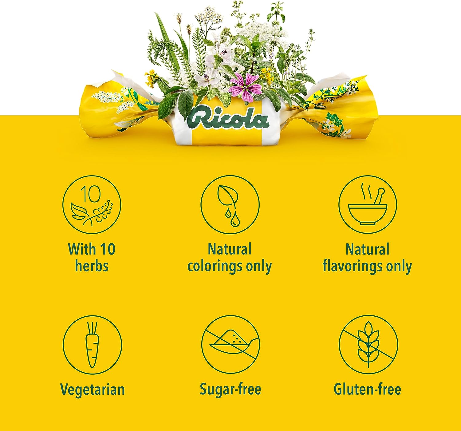 Ricola Big Bag Sugar Free Cough Drops Drops 2245, Lemon, le