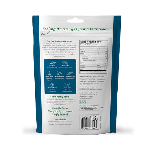 Amazing Grass Vegan Collagen Booster Smoothie Mix: Plant Based Collage