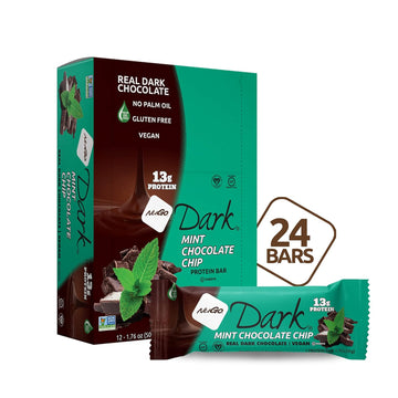 Nugo Dark Mint Chocolate Chip, 13G Vegan Protein, 200 Calorie, Gluten 1.76 Ounces