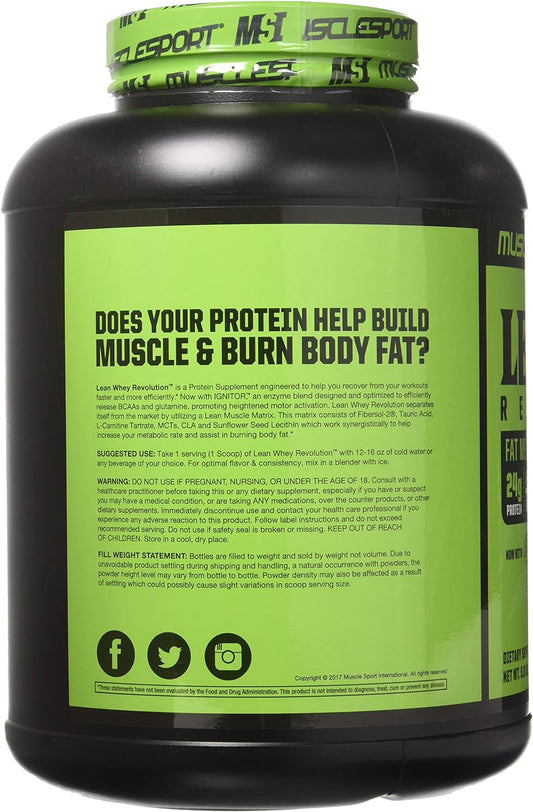 Musclesport Lean Whey Revolution Protein Powder - Whey Protein Isolat