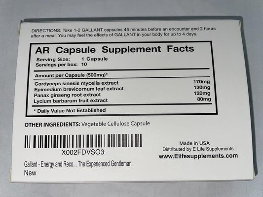 Elifesupplements Gallant - Energy And Recovery For The Experienced Gentleman