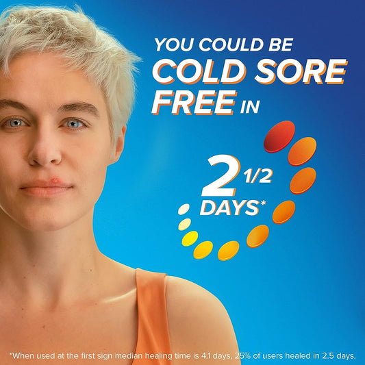 Abreva Docosanol 10% Cream Tube, FDA Approved Treatment for Cold Sore/