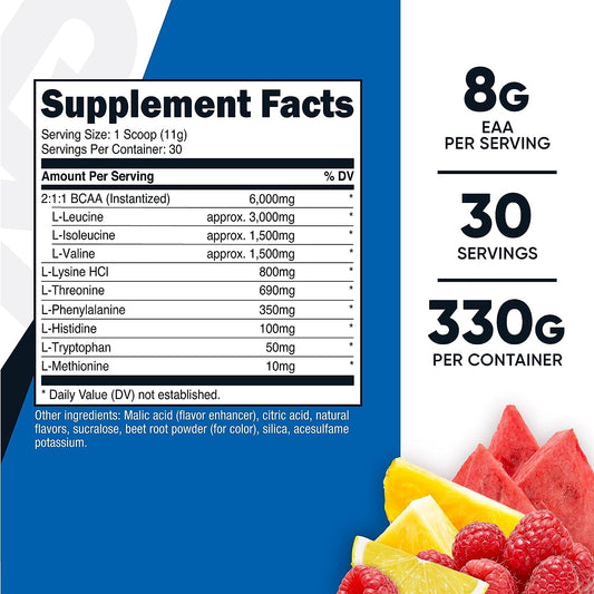 Nutricost Eaa Powder 30 Servings (Fruit Punch) - Essential Amino Acids - Non-Gmo, Gluten Free, Vegetarian Friendly