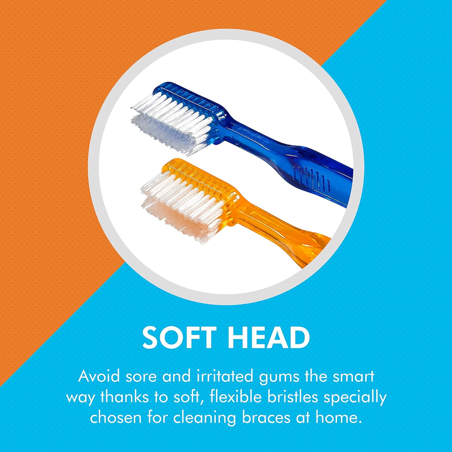 AIM DENTAL SUPPLY ADS Braces Toothbrush Soft Head V Trimmed