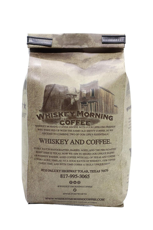 Whiskey Morning Coffee: Fire Roasted, Whiskey Infused, Small Batch Coffee (Ground)