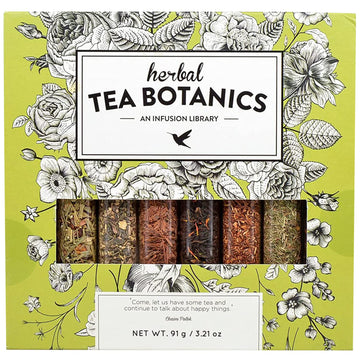 Eat.Art Tea Botanics | Globally Sourced Herbal Tea Sampler Gift Set | 8-Pack