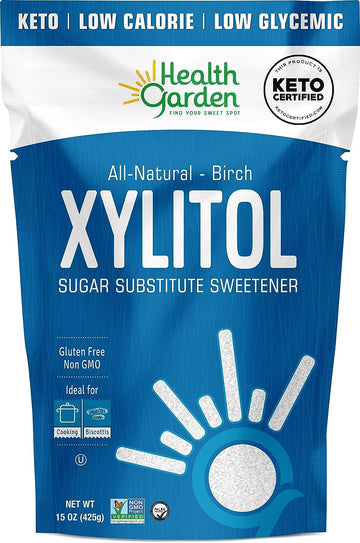 Health Garden Birch Xylitol Sweetener - Non Gmo - Kosher - Made In The U.S.A. - Keto Friendly (15 Oz)
