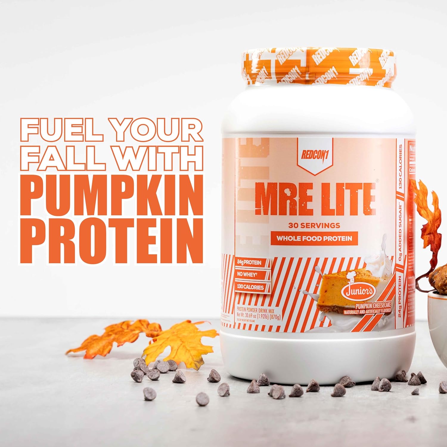 REDCON1 MRE Lite Whole Food Protein Powder, Juniors, Pumpkin Cheesecak