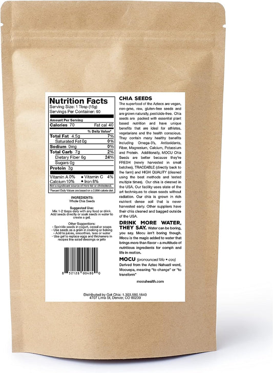 Get Chia Brand Chia Seed | Triple Cleaned | Cold Stored | Lab Tested | Pesticide Free I Non Gmo