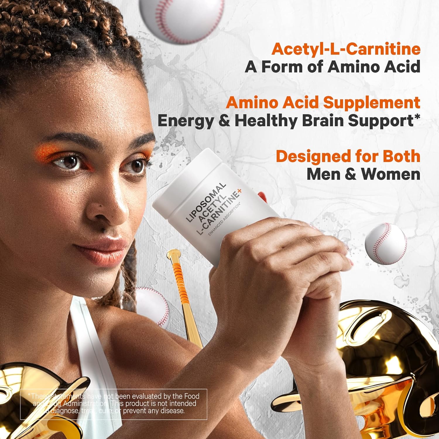 Codeage Liposomal Acetyl-L-Carnitine 500mg Supplement, 3-Month Supply