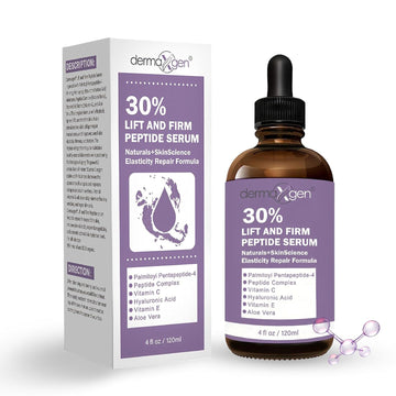 Dermaxgen Lift And Firm - 30% Peptide Serum, Matrixyl 3000, Vitamin C & E + Hyaluronic Acid + Aloe Vera, Lifts, Firms & Tightens Skin + Pure Organic Anti-aging Serum (4  )