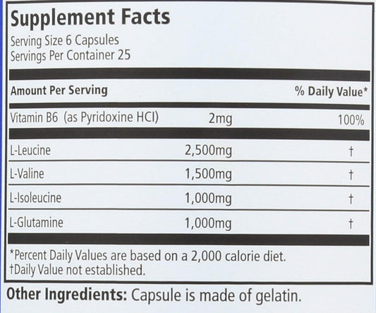 Mrm Nutrition Bcaa+ 6000Mg | Muscle Recovery | 6G Branch Chain Amino