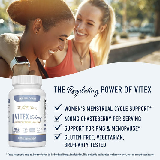 Vitex Chasteberry Supplement 600Mg | Agnus Castus For Women'S Hormone
