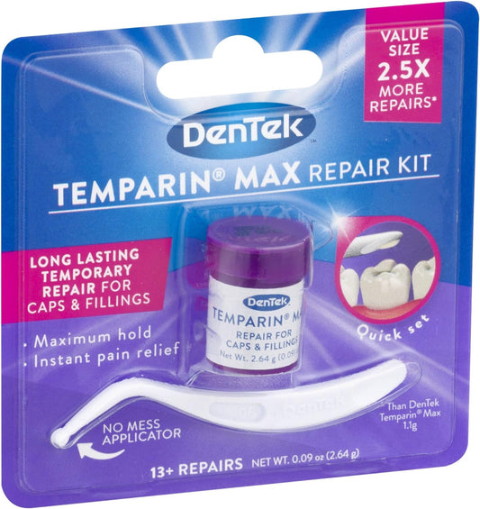 Dentek Temparin Max Repair Kit For Caps, Crowns, Fillings 0.09  | Pack of 3