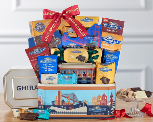 Chocolate Gift Basket- Deluxe Ghirardelli Chocolate Collection In San Francisco Themed Container Ghirardelli'S Best Fill