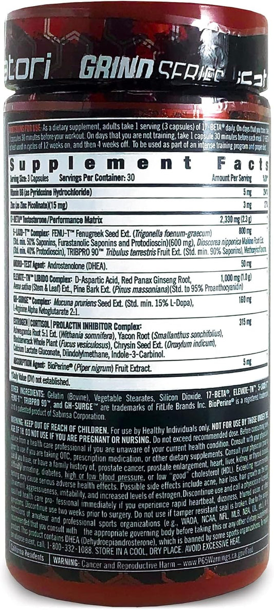 Isatori 17 Beta Testosterone Booster For Men - Test Boost Amplifier With Dhea, Fenugreek, And Anti-Estrogen Complex For
