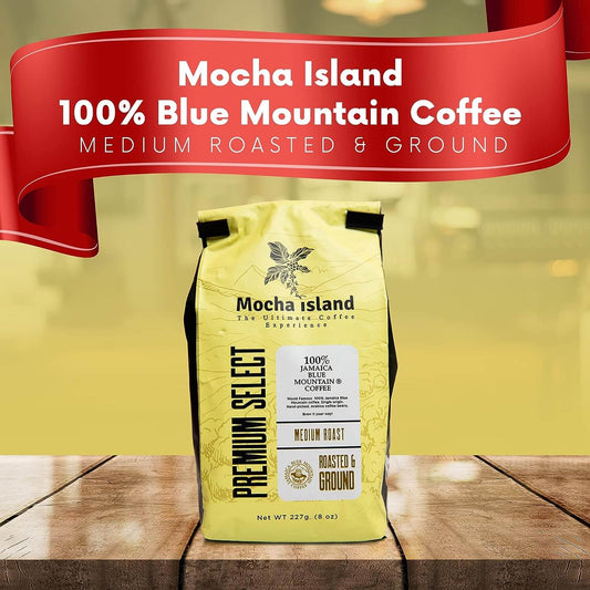 100% Blue Mountain Coffee From Jamaica Medium Roasted And Ground