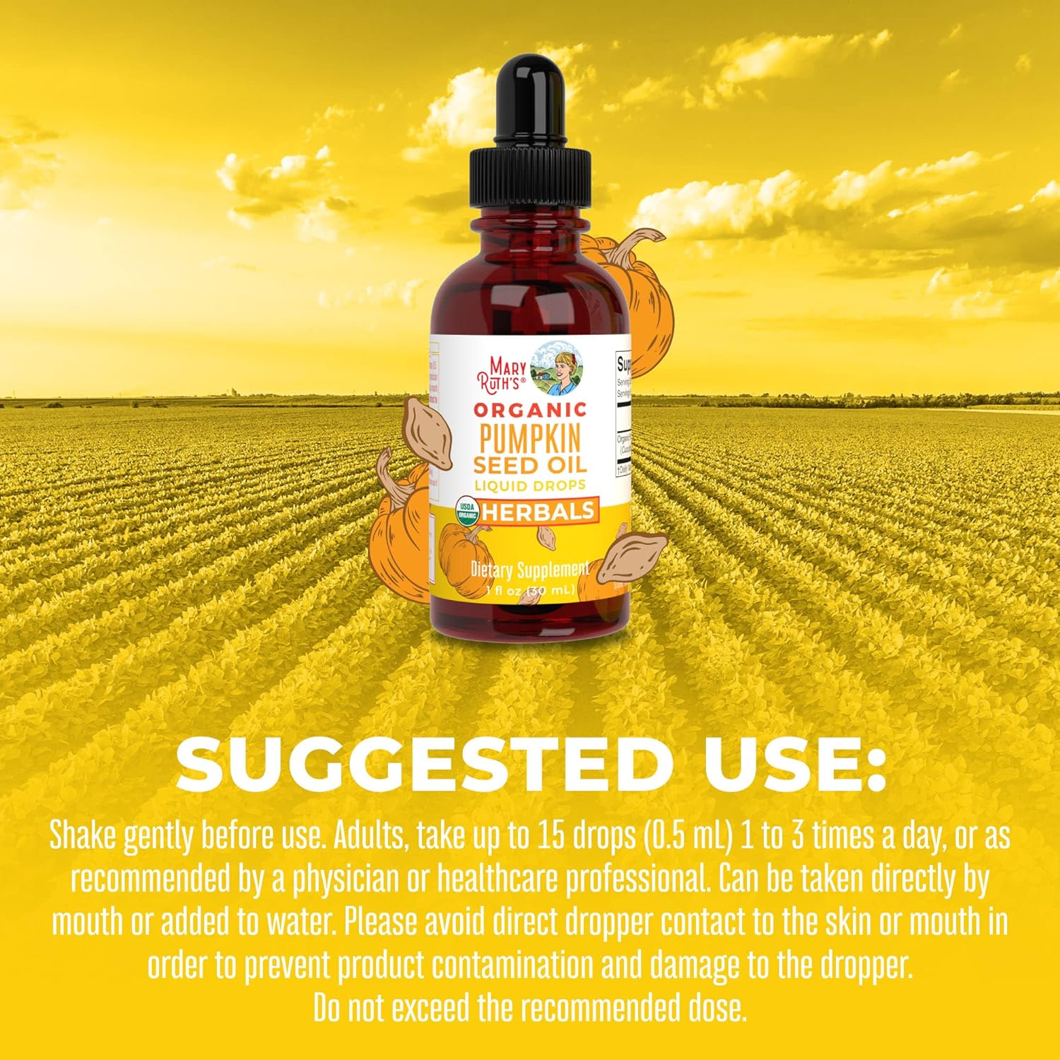 MaryRuth's Pumpkin Seed Oil Liquid Drops | Herbal | Urinary