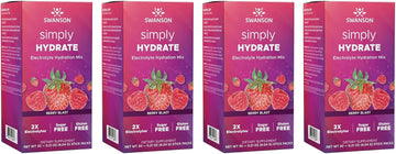 Swanson Simply Hydrate Electrolyte Mix - Sugar-Free Berry Blast Flavor