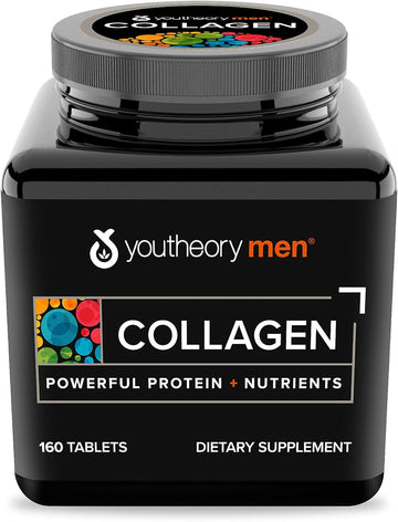 Youtheory Men'S Collagen Advanced With Biotin, 160Count (1 Bottle)7.84 Ounces