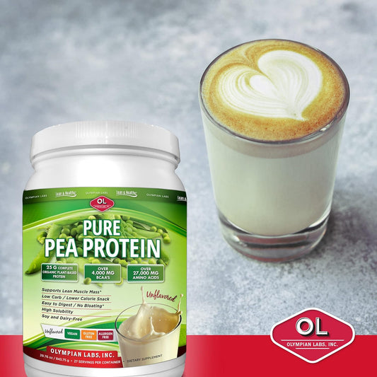 Olympian Labs Plant Based Pea Protein Powder, Vanilla - 25G Of Protein