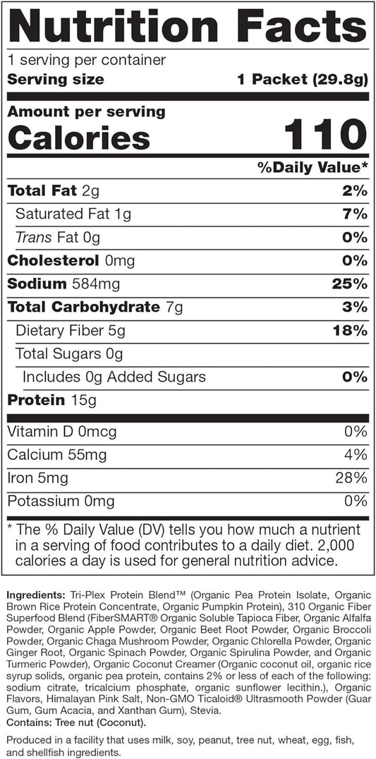 Vegan Organic Plant Protein Powder And Meal Replacement Shake - By 310 Nutrition - Gluten, Dairy And Soy Free - 0G Of Su