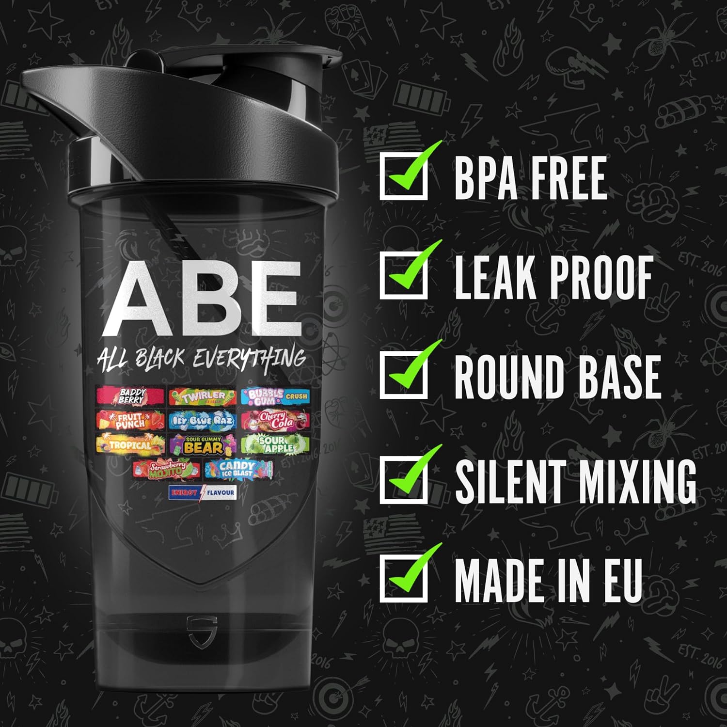 Applied Nutrition Bundle ABE Pre Workout 375g + ABE Black Shaker | All